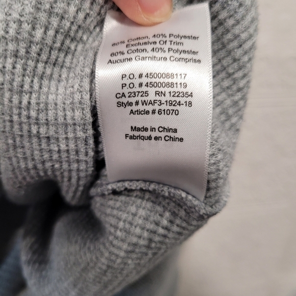 TNA Waffle knit cowl neck oversized thermal long leeve - Picture 6 of 6